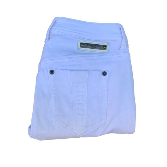 Vintage Burberry Doverdale Capris White Size 28 - Picture 1 of 12